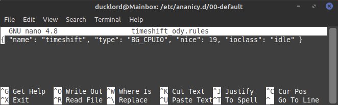 Ananicy Control Apps Custom Timeshift Rule