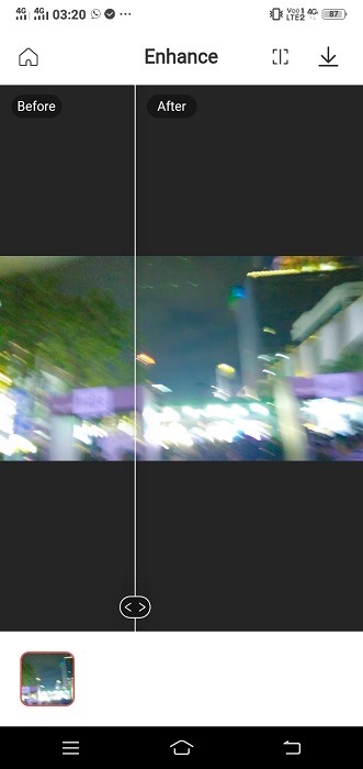 Blurry Android Pic Before After