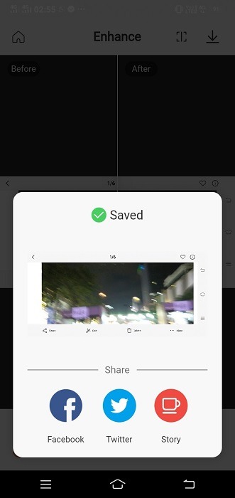 Blurry Android Pic Remini Saved