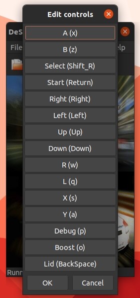 Ds Games On Linux With Desmume Edit Controls Dialog