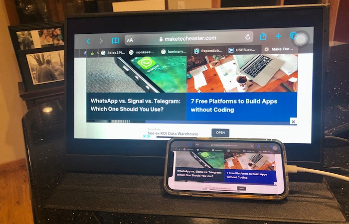 Review Aukai Portable Monitor Iphone