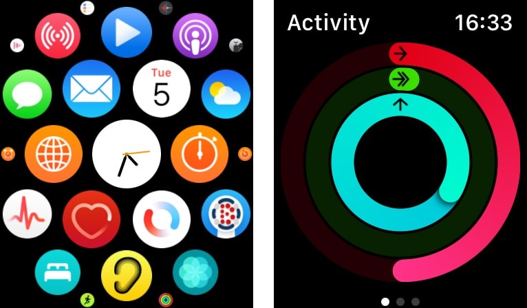 Activity Goals Apple Watch Main Menu