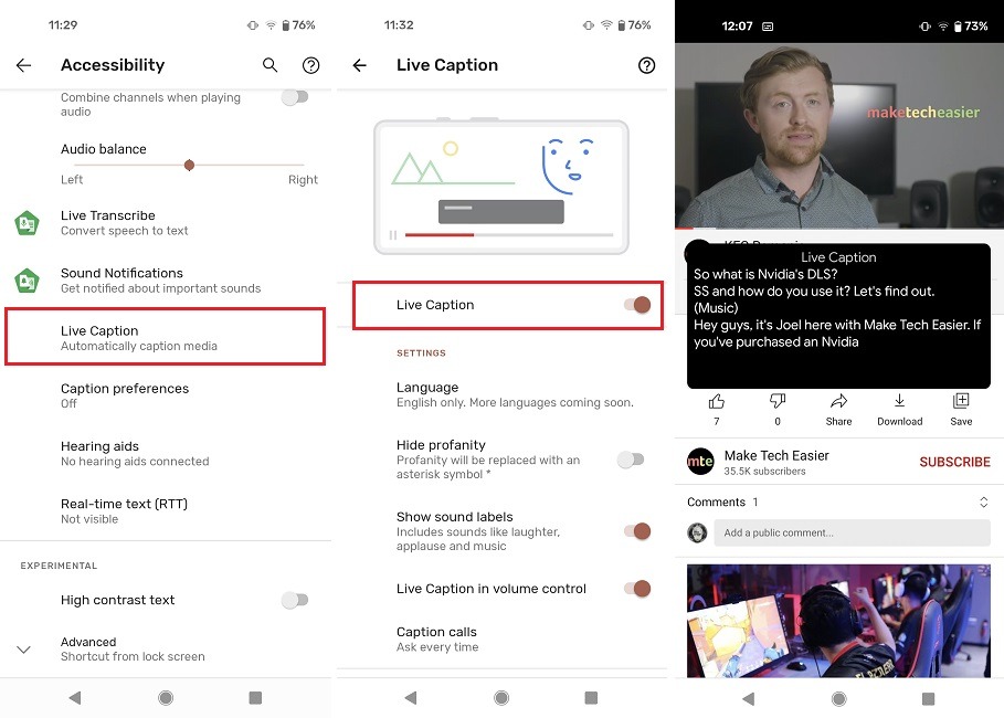 Best Hidden Pixel Features Live Captions