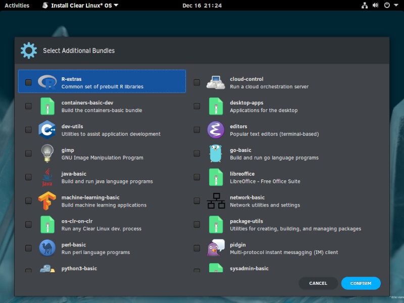 Clear Linux Additional Packages