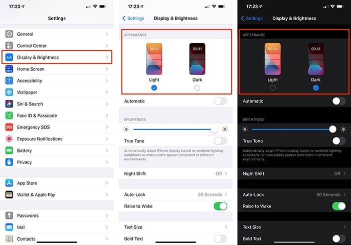 Dark Mode Iphone Settings App