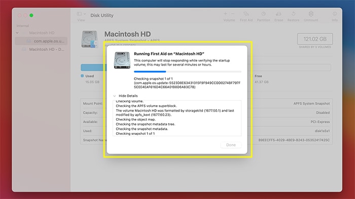 Disk Permissions Macos Disk Utility In Progress