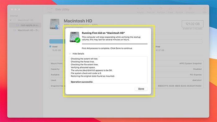 Disk Permissions Macos Done