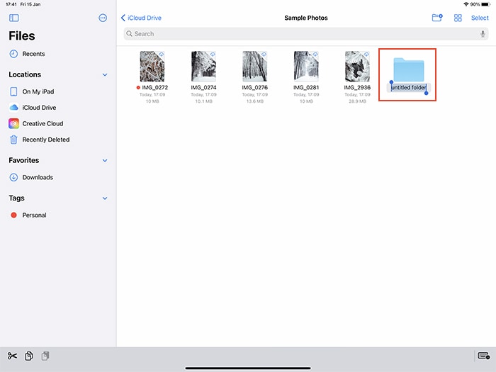 Files App Ios Naming New Folders
