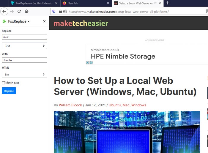 Find Replace Text Chrome Firefox Foxreplace 1