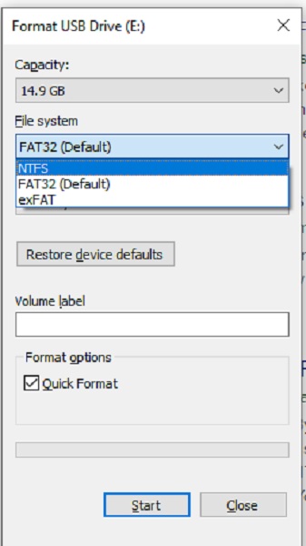 How To Create A Windows 10 Recovery Drive Format Ntfs