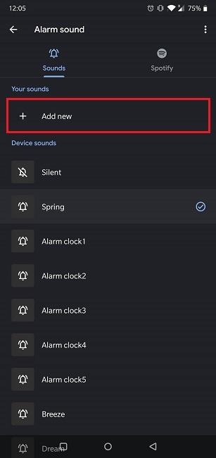 How To Set Spotify Alarm Google Clock Add New Ringtone