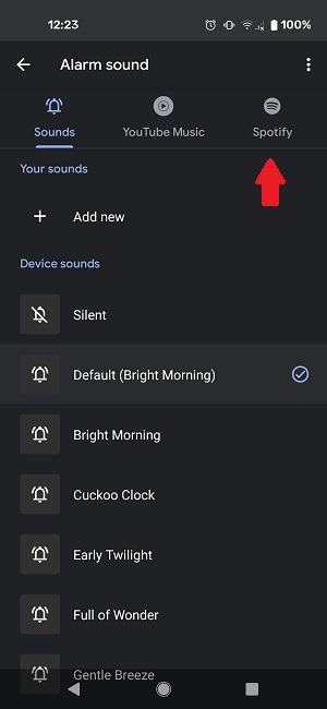 How To Set Spotify Alarm Google Select Spotify