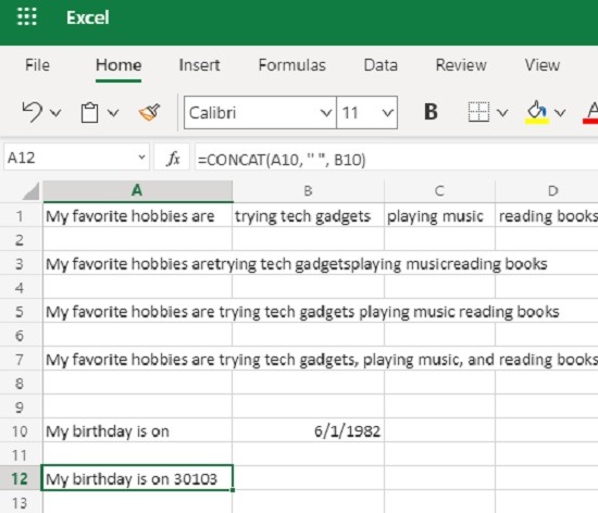 How To Use The Concatenate Function In Excel Date 1