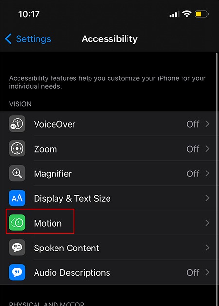 Imessage Motion Accessibility Motion