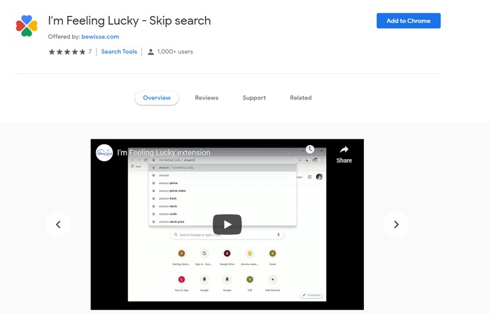 Im Feeling Lucky Google Add Extension