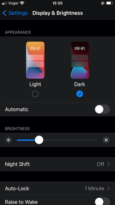 You can schedule Dark Mode on your iPhone or iPad.