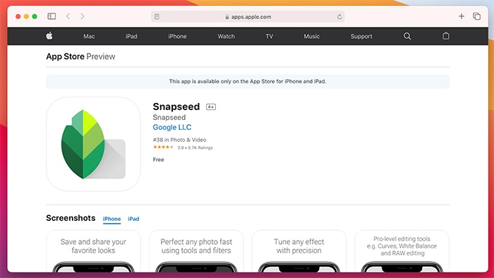 Ios Photo Editing Apps Snapseed