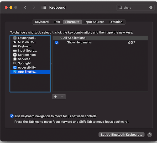 Keyboard Shortcuts Shortcuts Panel
