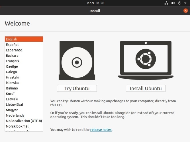 Linux Live Cd Try Ubuntu