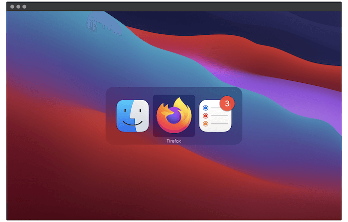 The macOS App Switcher.