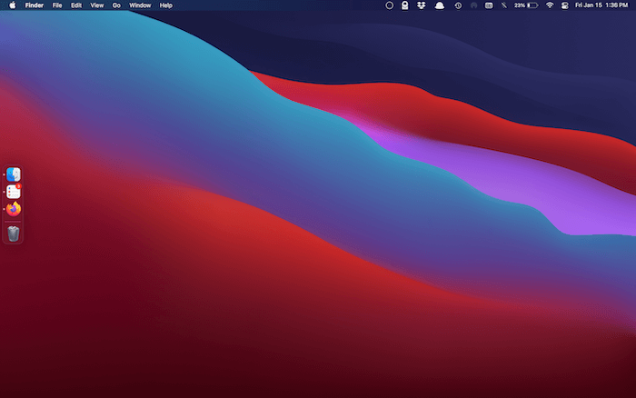 A minimal macOS Dock.