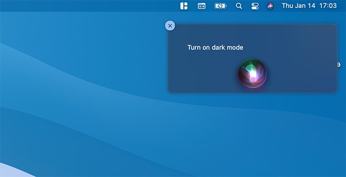 Macos Dark Mode Siri Prompt