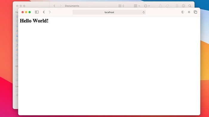 Macos Web Server Hello World