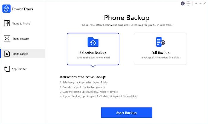 Phonetrans Phonebackup