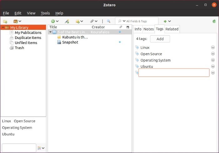 Research With Zotero Add Tags