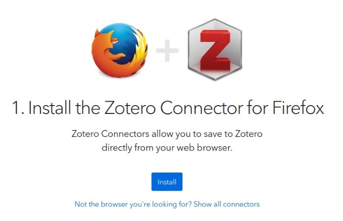 Research With Zotero Install Connector