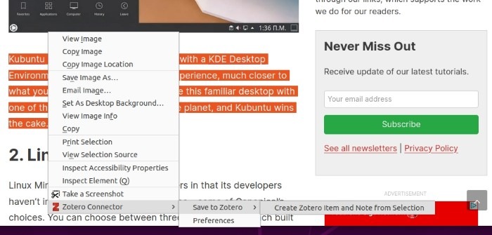 Research With Zotero Save Snippet