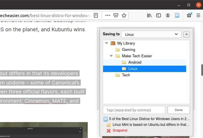 Research With Zotero Save To Subsection Expanded