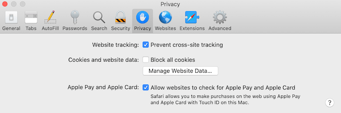 You can prevent cross-site tracking, using Safari's privacy settings. 