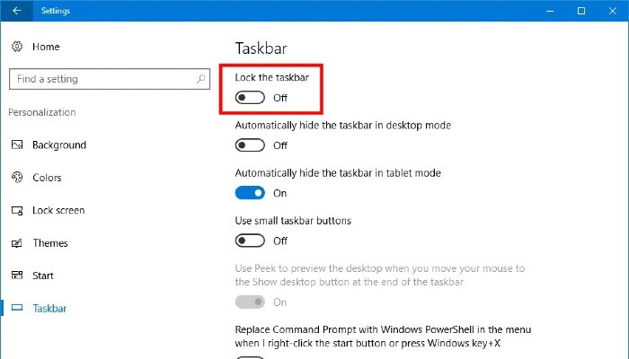 Screen Real Estate Taskbar Lock
