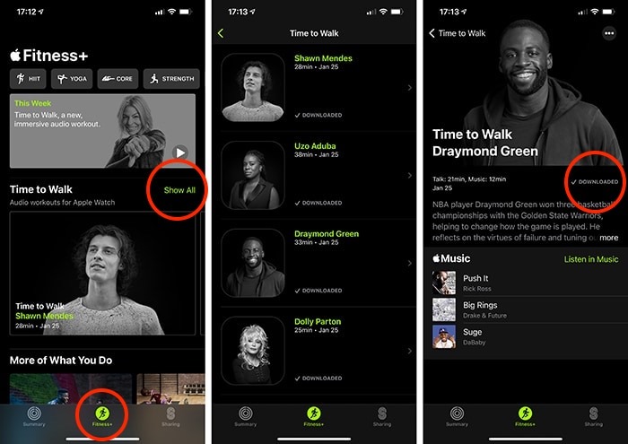 Time To Walk Apple Watch Iphone Interface Fitness App