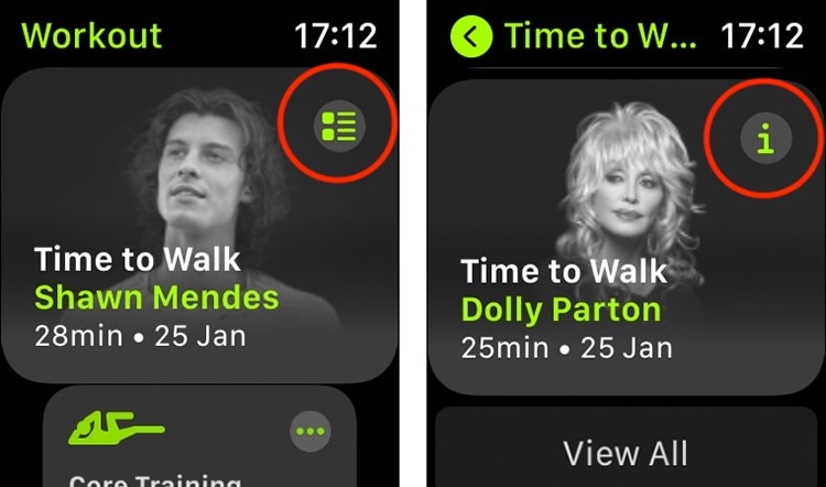 Time To Walk Apple Watch Workout App Layout