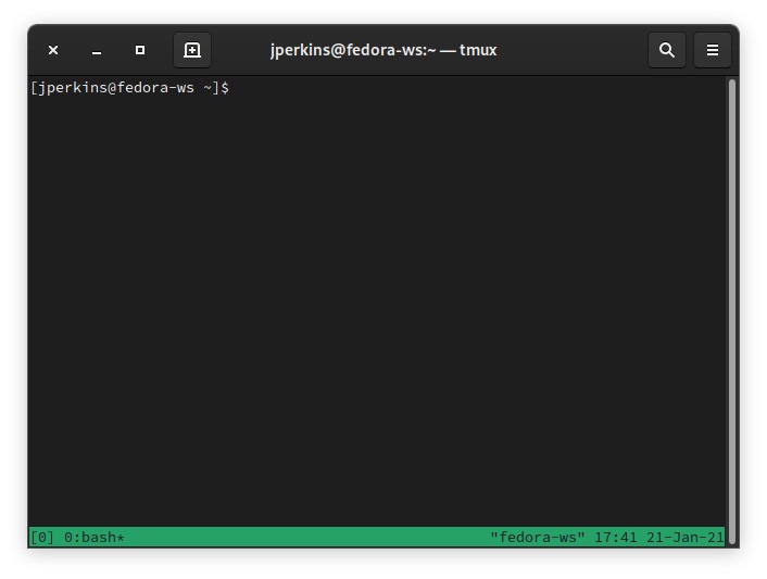 Tmux Vs Screen Tmux Initial View 1