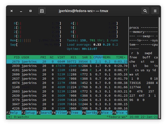 Tmux Vs Screen Tmux Split Vertical Resize Right 1