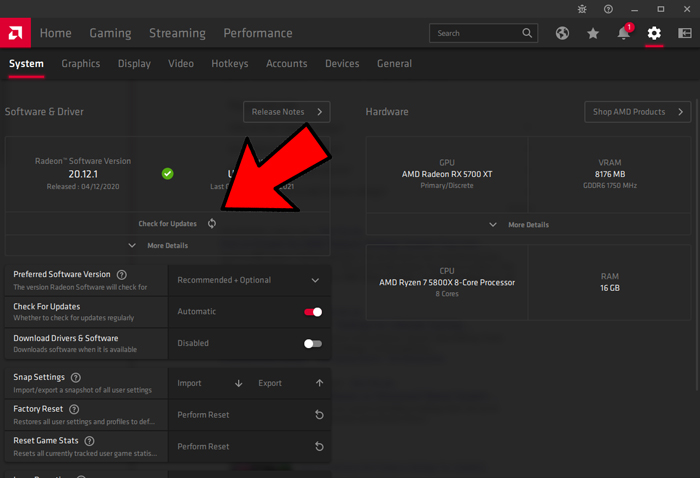 Update Amd Radeon Drivers Windows 10 Check For Updates