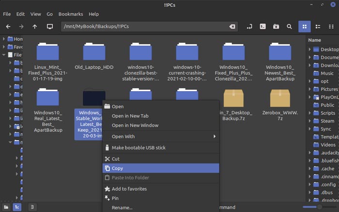 Clonezilla Alternate Destination Copy Backup
