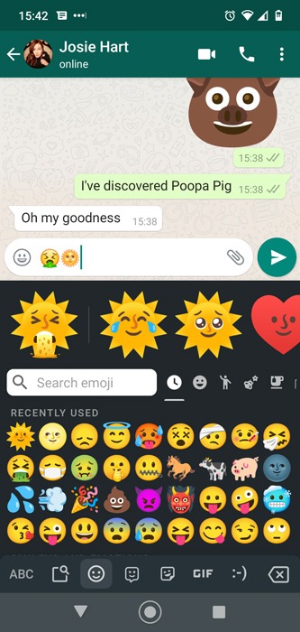Android Emoji Combos Gboard Sun Puke