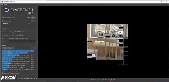 Benchmark Cpu Cinebench Cpu Test Started
