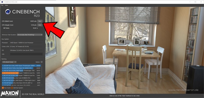 Benchmark Cpu Cinebench Start