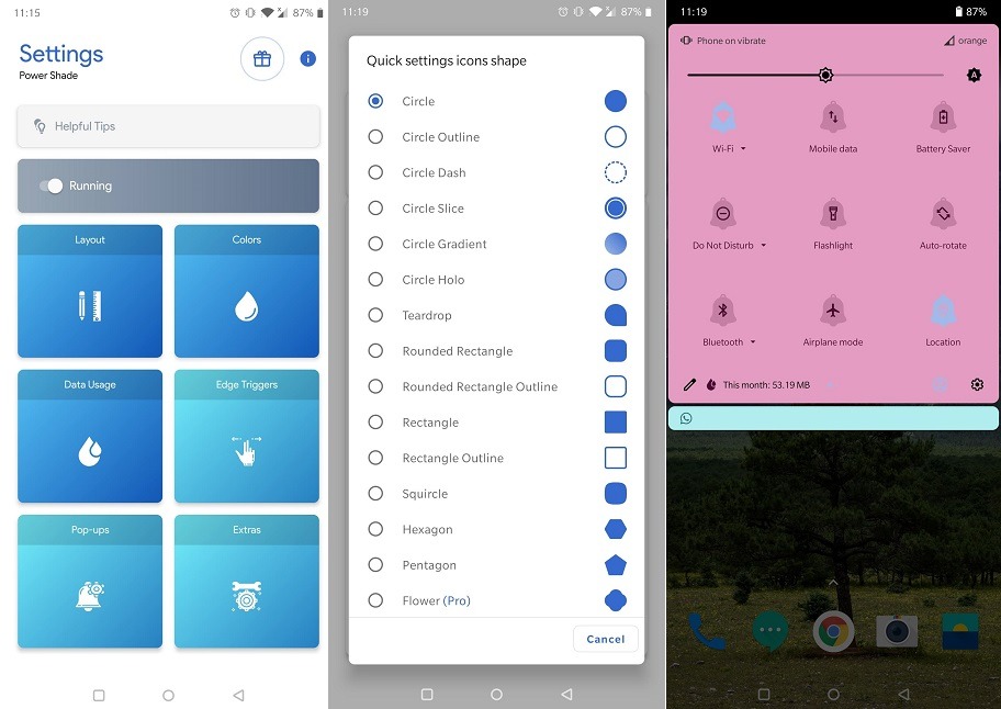 Best Quick Settings Apps Android Bottom Power Shade