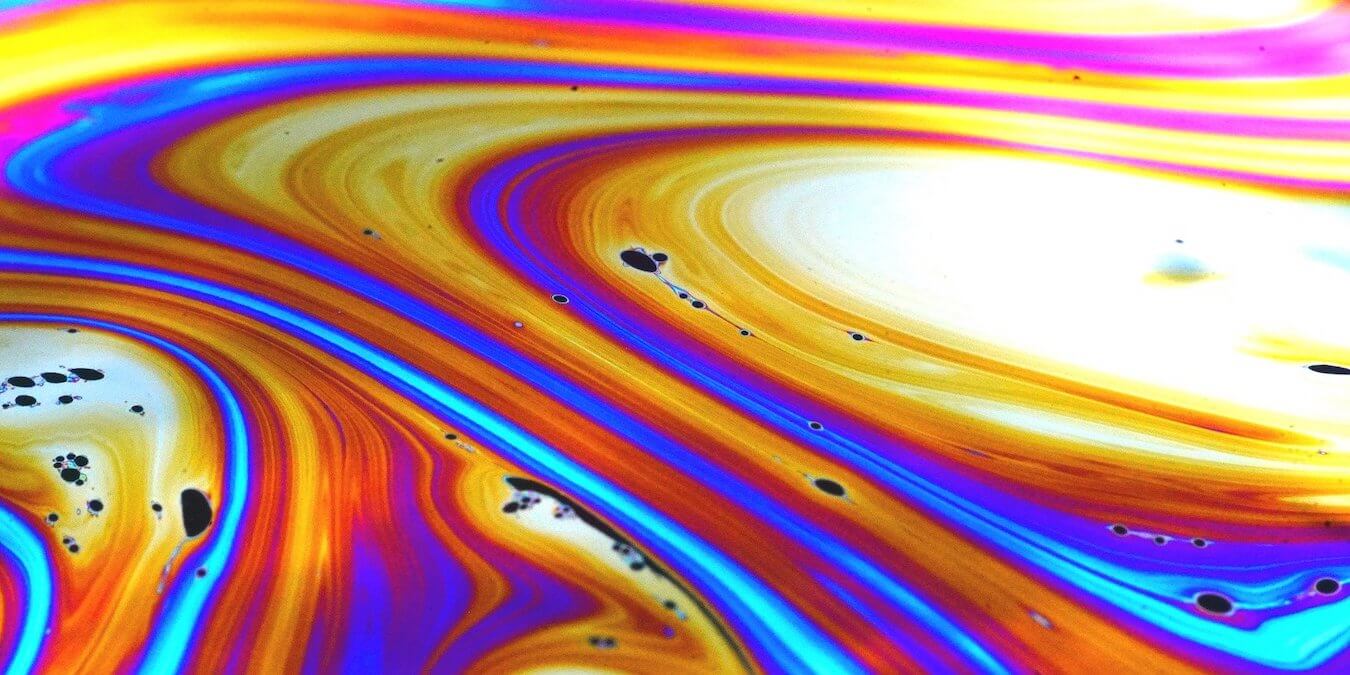 Soap Bubble displaying different colors.