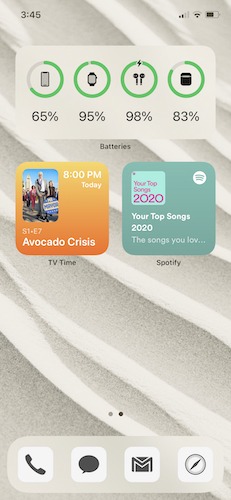 Check Airpods Battery Life Homescreen Widget