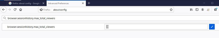 Firefox About Config Tips Session History