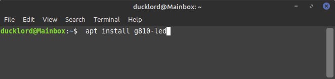 G810 Led Apt Install