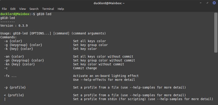 G810 Led Check Options