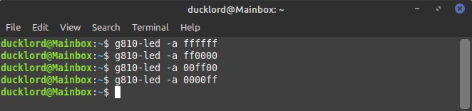 G810 Led Set To Blue